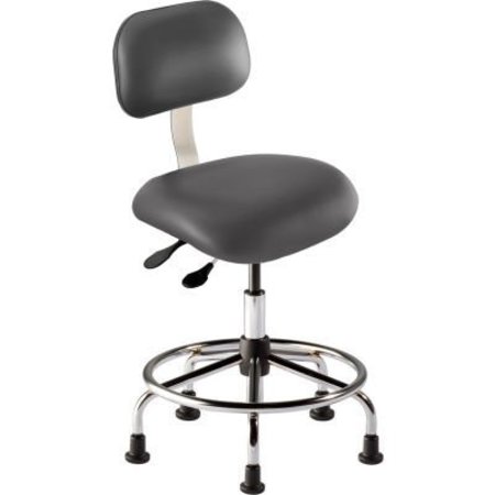 BIOFIT BioFit Manager Chair Multifunctional Control- Height 21 - 28" - Black Vinyl - Chrome Frame ETS-M-HG-C-FFAC-P28540 BLACK